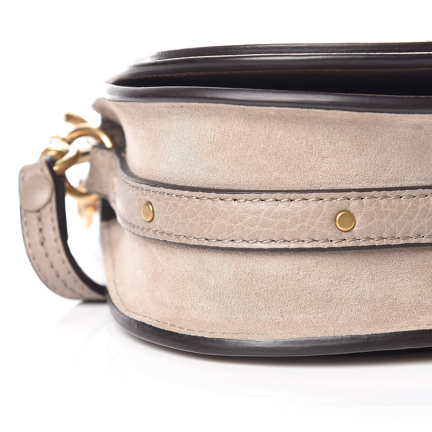 Chloe Calfskin Suede Small Nile Bracelet Bag Motty Grey 8 of 9