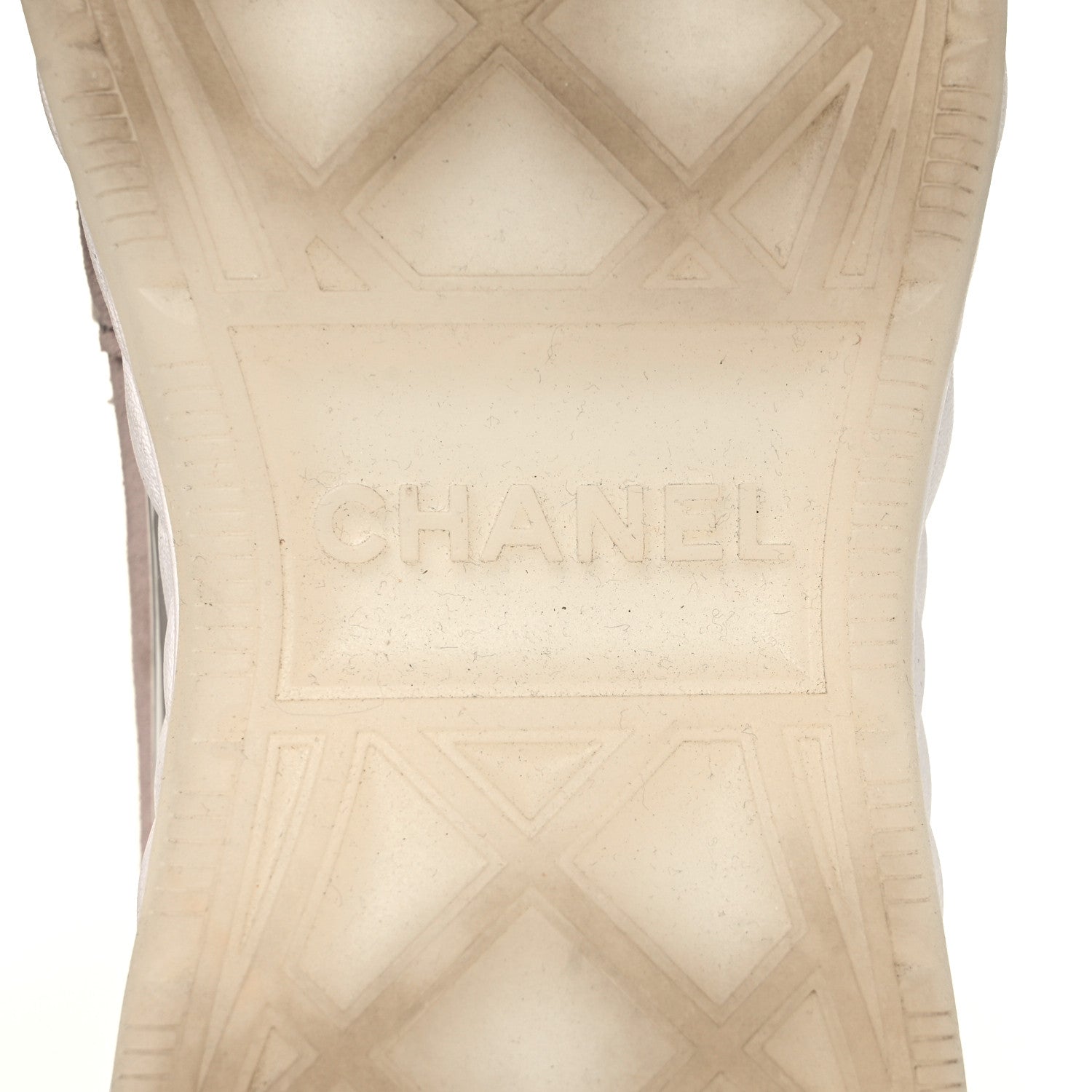 Chanel Suede Calfskin Nylon Grosgrain CC Sneakers 38.5 Beige Pink 7 of 10