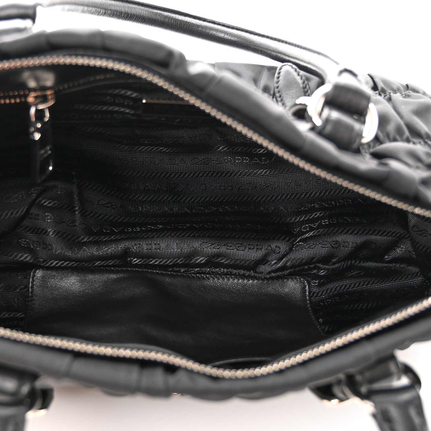 Prada Tessuto Nylon Gaufre Shopping Satchel Black 5 of 14