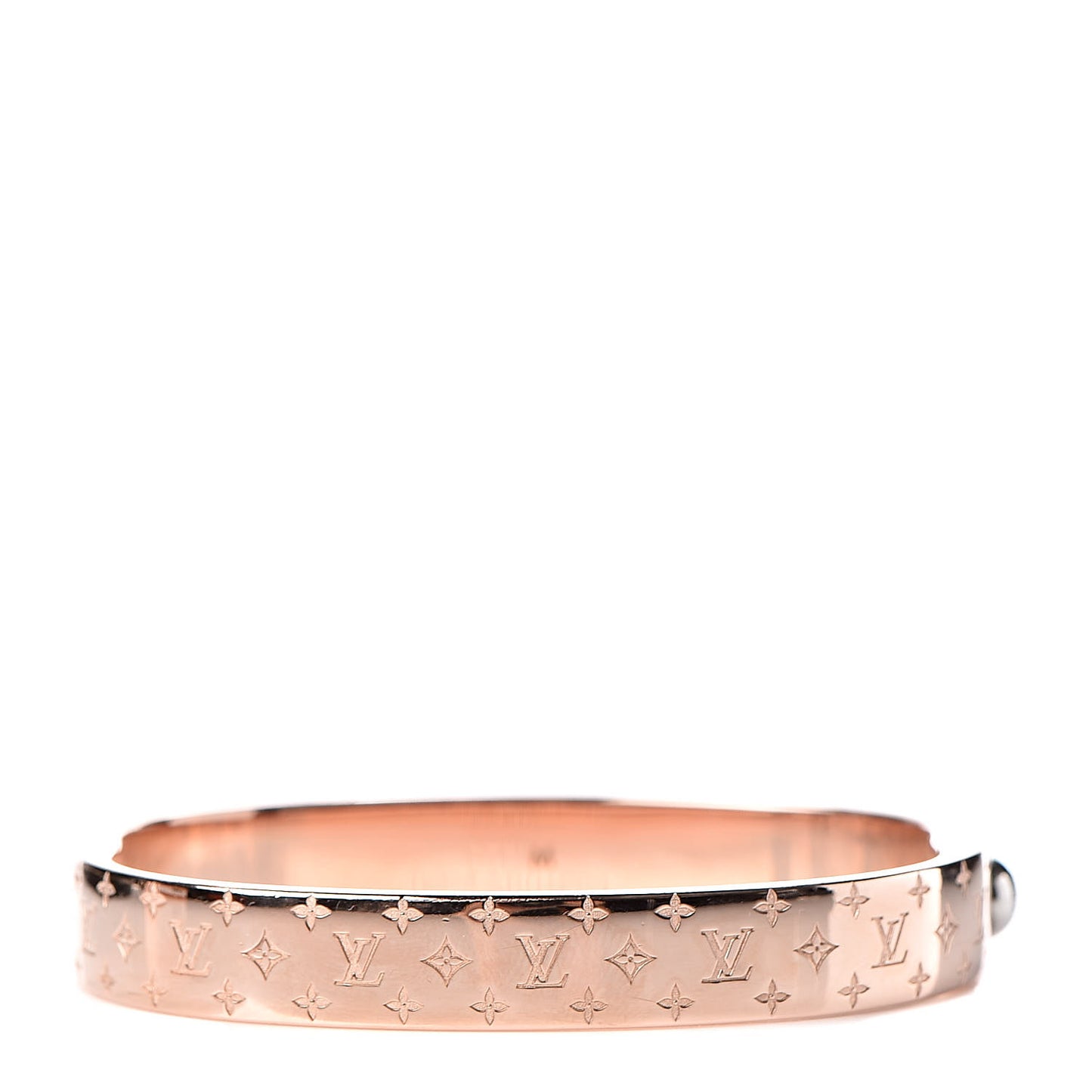 Brass Monogram Nanogram Cuff M Pink Gold