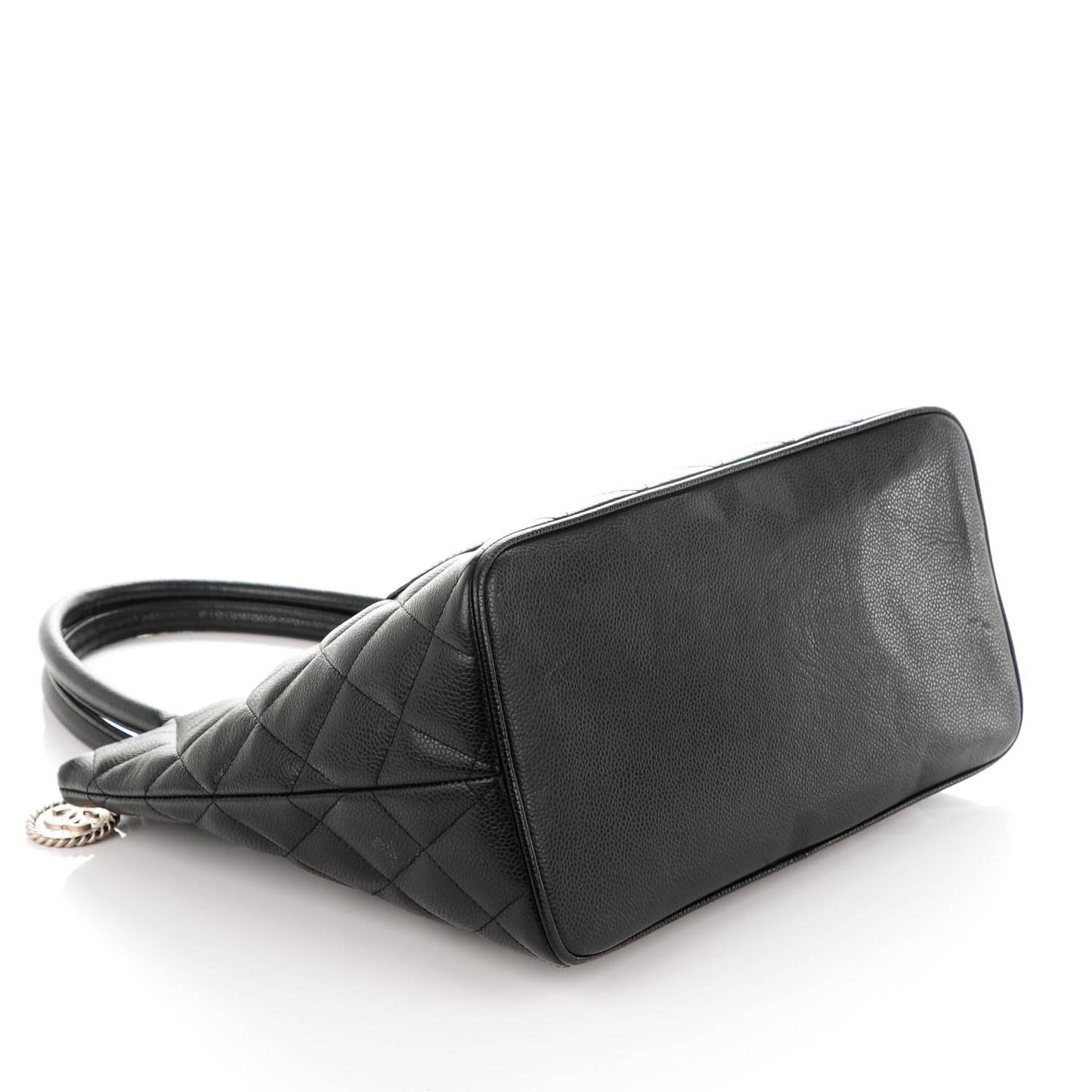 Caviar Quilted Medallion Tote Black