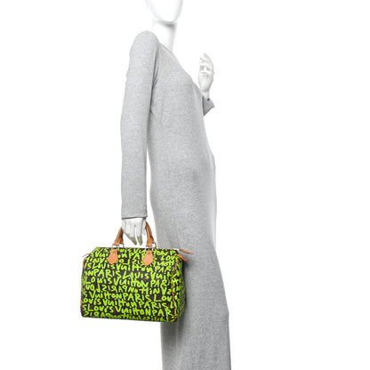 Louis Vuitton Monogram Graffiti Speedy 30 Green 2 of 11