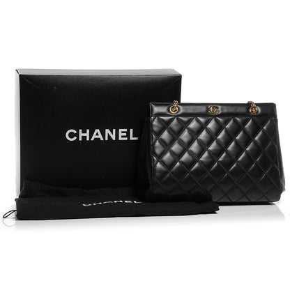 Chanel Lambskin CC Shopping Tote Black 5 of 9