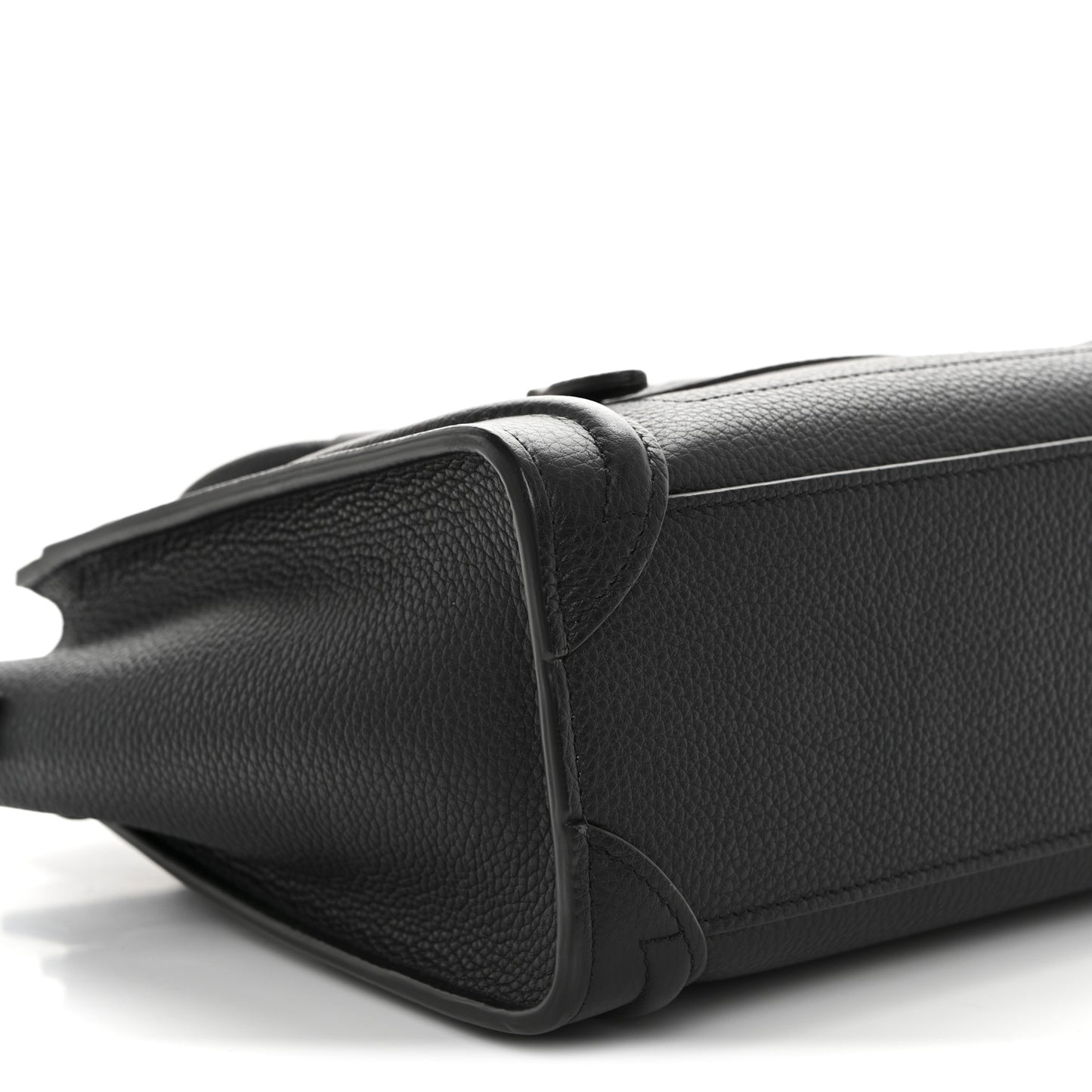 Drummed Calfskin Nano Luggage Black