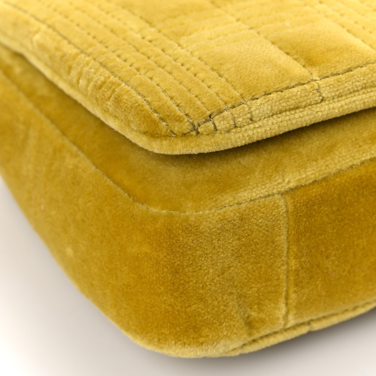 Burberry Velvet Quilted Mini Lola Bag Yellow 7 of 8