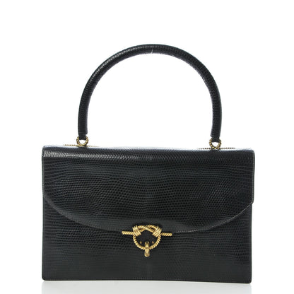 Hermes Lizard Sac Cordeliere Black 1 of 22