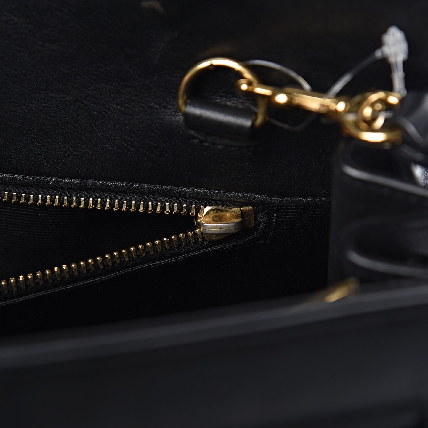 Patent Calfskin Small Sac de Jour Black