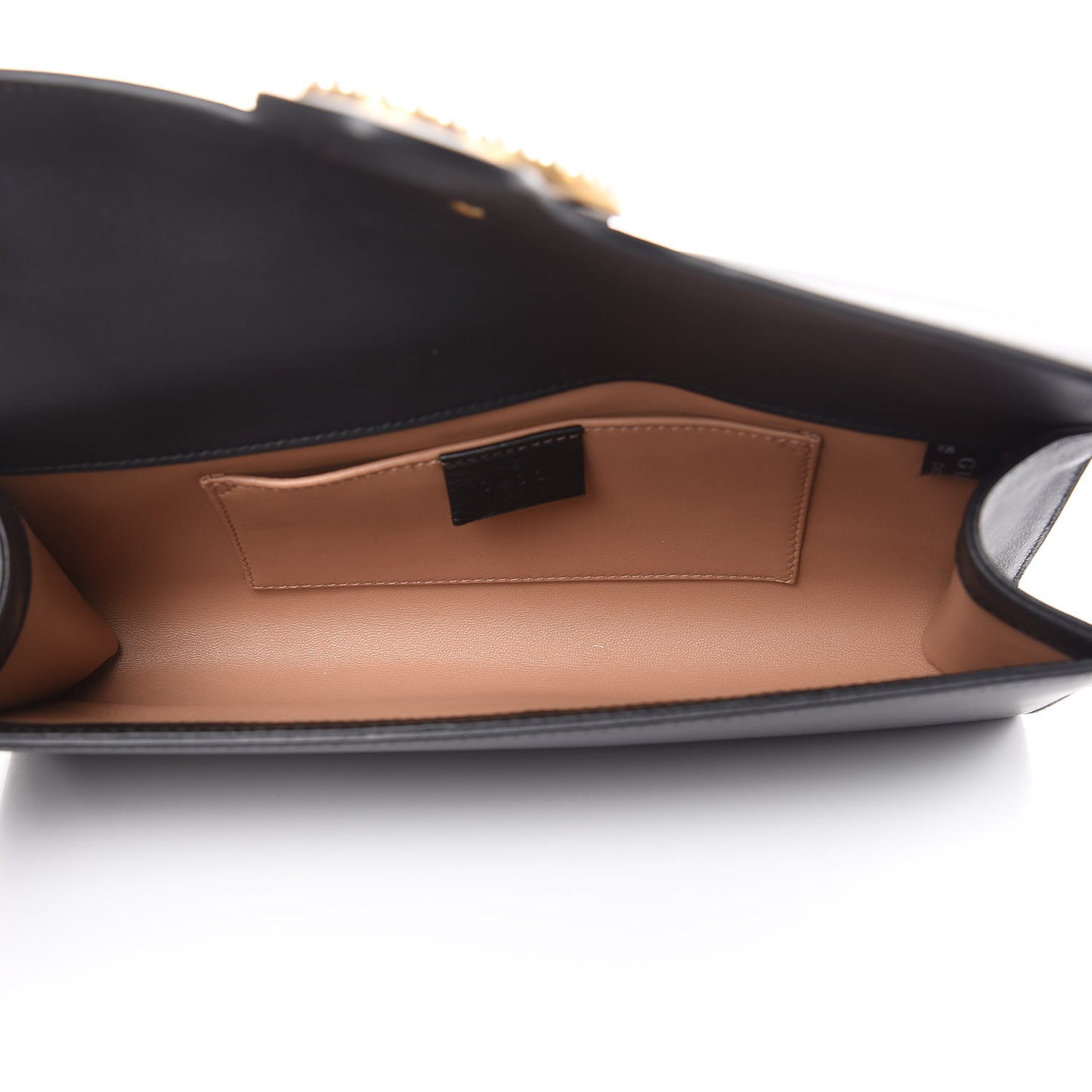 Calfskin Pearly GG Marmont Clutch Black