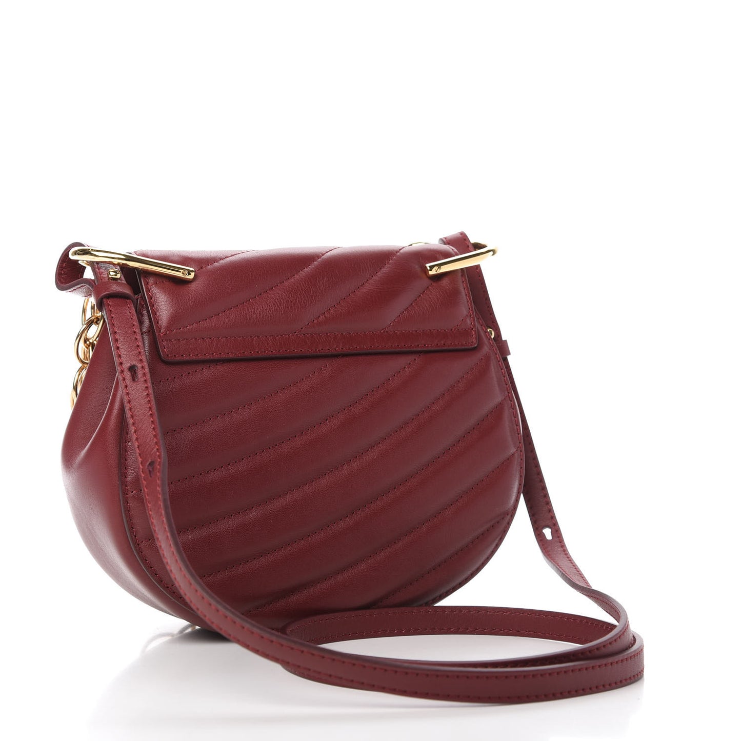 Calfskin Quilted Mini Drew Bijou Shoulder Bag Plum Purple