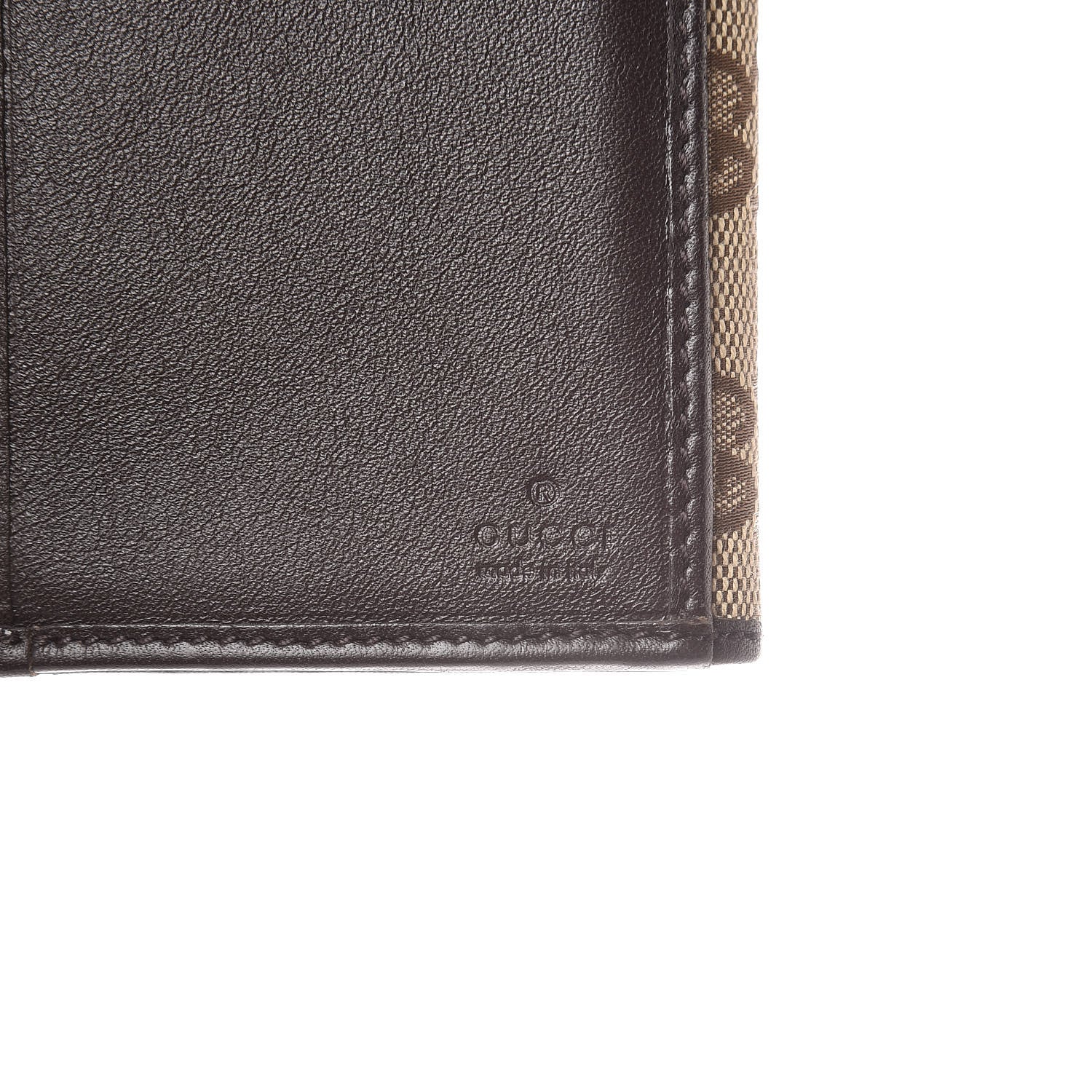 Gucci Monogram Margaux Calfskin Dice Continental Wallet Beige Ebony Dark Brown 6 of 9