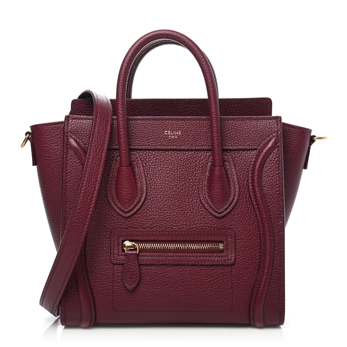 Drummed Calfskin Nano Luggage Acai