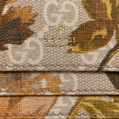 Gucci GG Supreme Monogram Water Flora Web Ophidia Card Case Beige White Multicolor 5 of 7