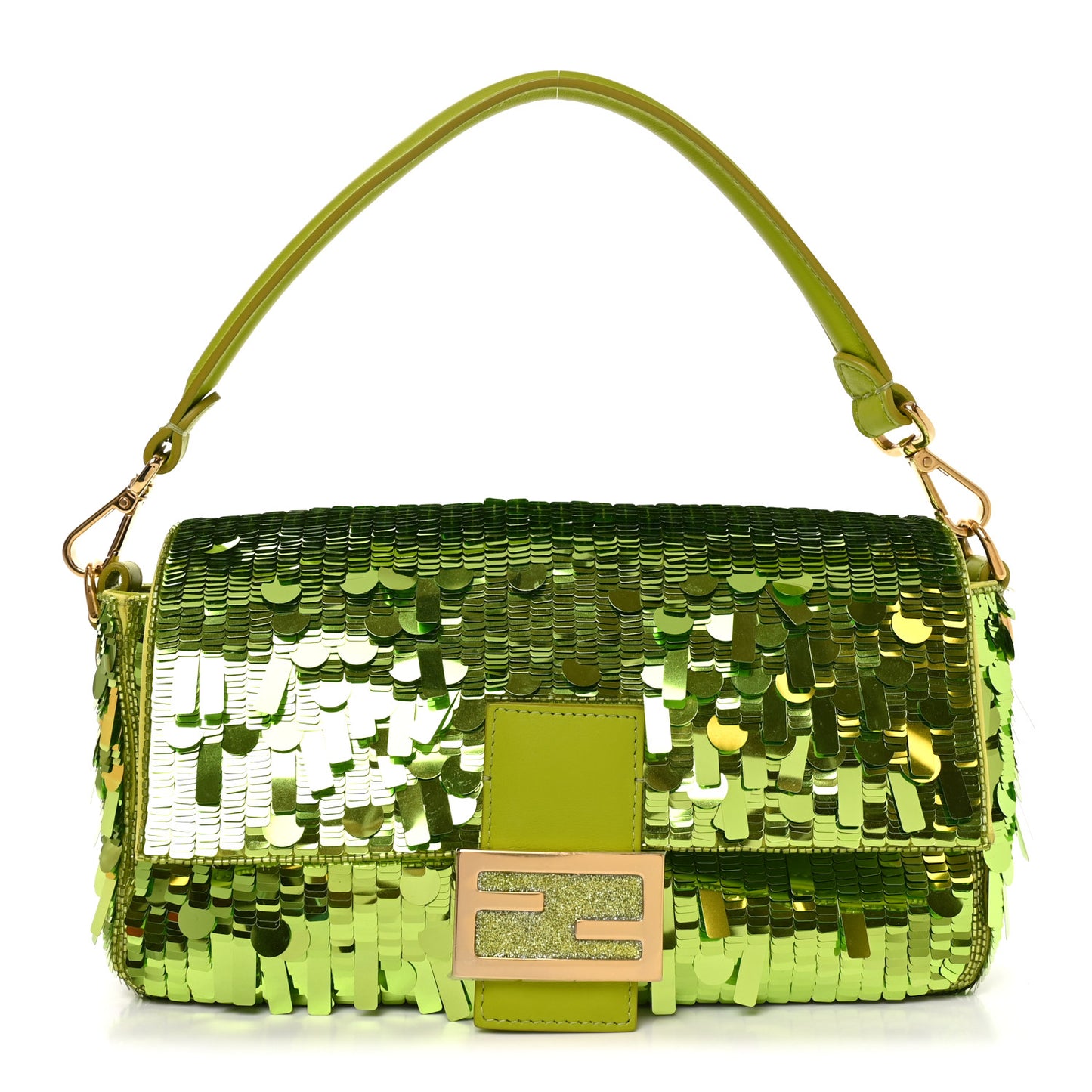 Sequin Paillettes Vitello Grace Sex and the City Baguette Wasabi