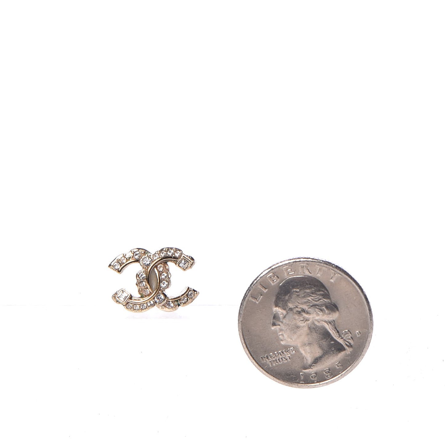 Crystal CC Earrings Gold
