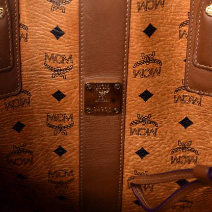 MCM Visetos Large Liz Reversible Shopper Tote Cognac 12 of 17