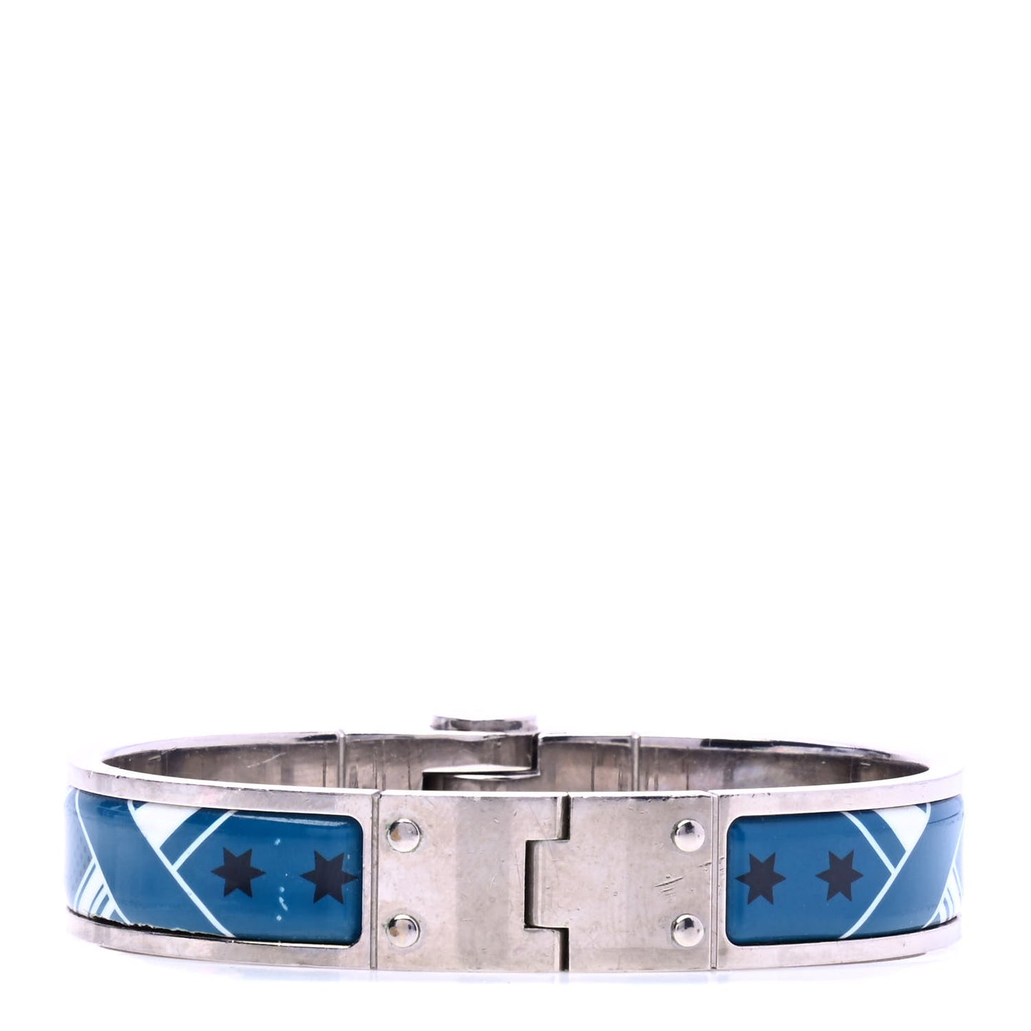 Enamel Printed Narrow Hinged Bracelet S