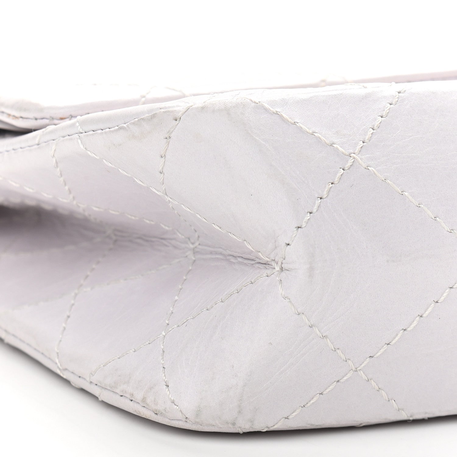 Chanel Aged Calfskin Quilted 50th Anniversary 2.55 Reissue 227 Flap White 8 of 14