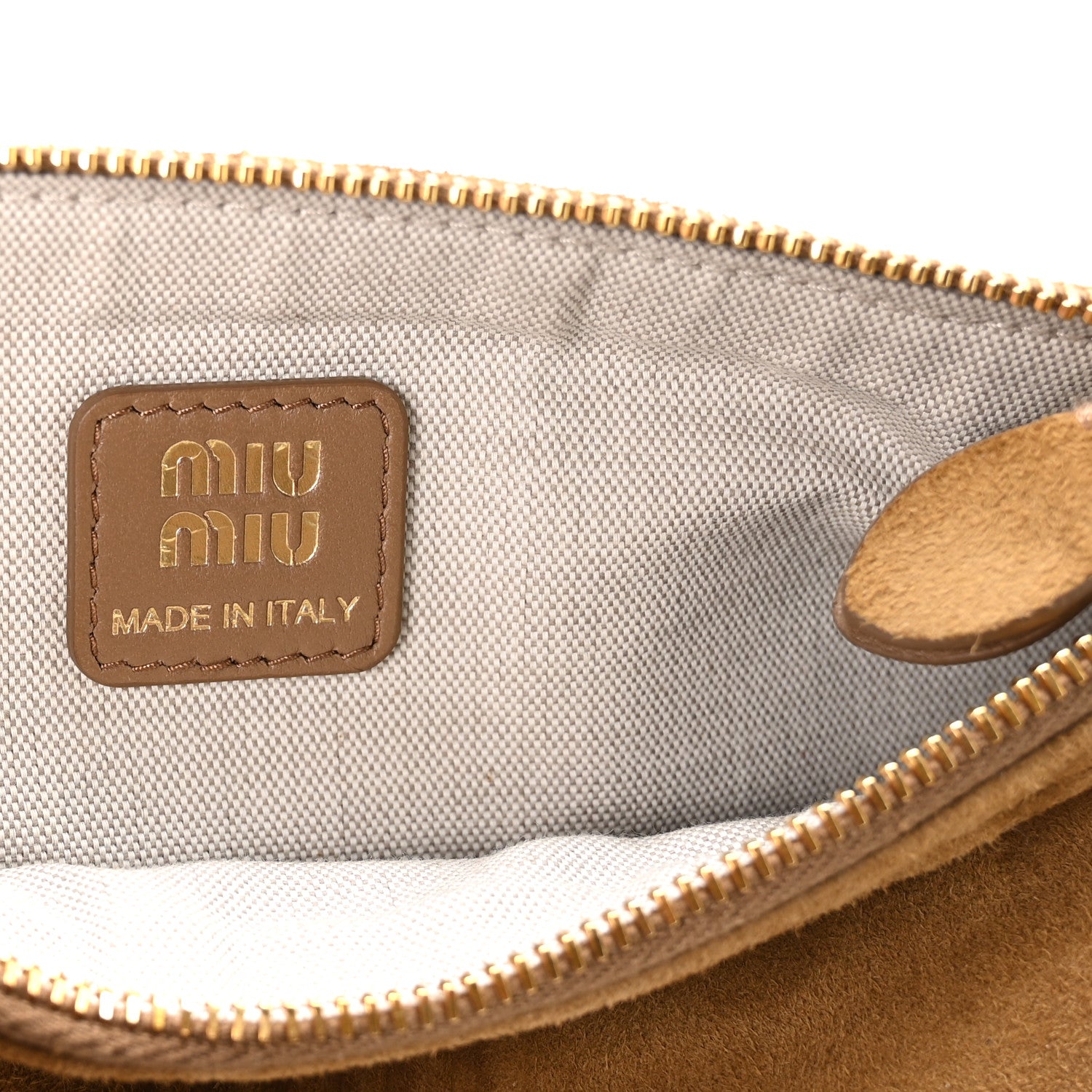 Miu Miu Suede Pouch Olive Green 1841575 – FASHIONPHILE