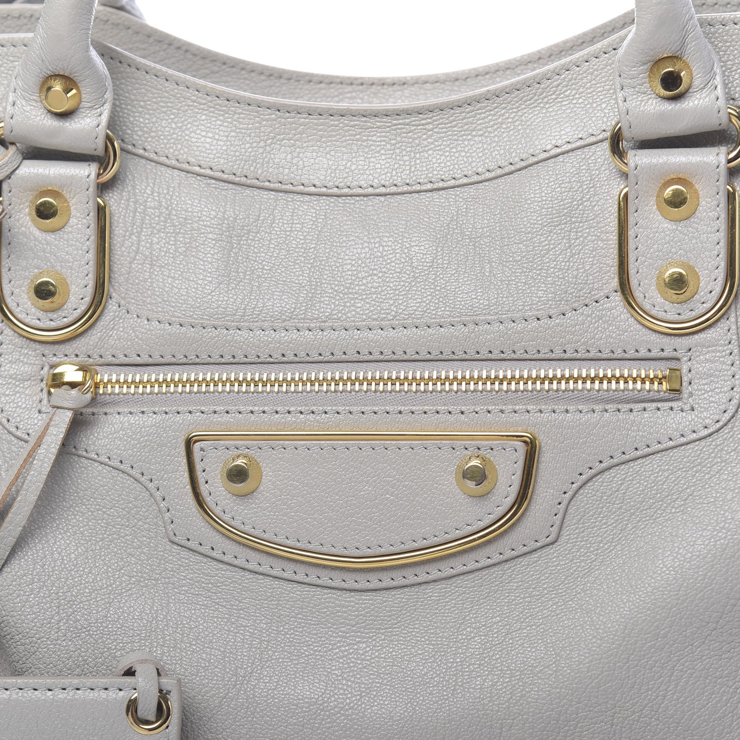 Balenciaga Chevre Gold Metallic Edge Hardware City Gris Glace 10 of 11