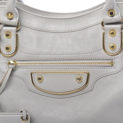 Balenciaga Chevre Gold Metallic Edge Hardware City Gris Glace 10 of 11
