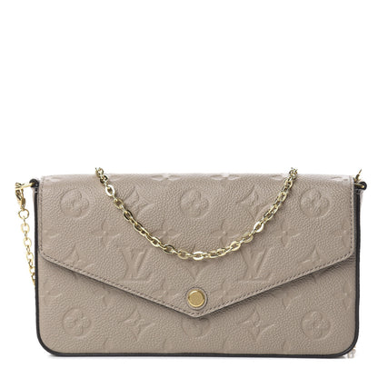 Louis Vuitton Empreinte Pochette Felicie Chain Wallet Tourterelle 1 of 10