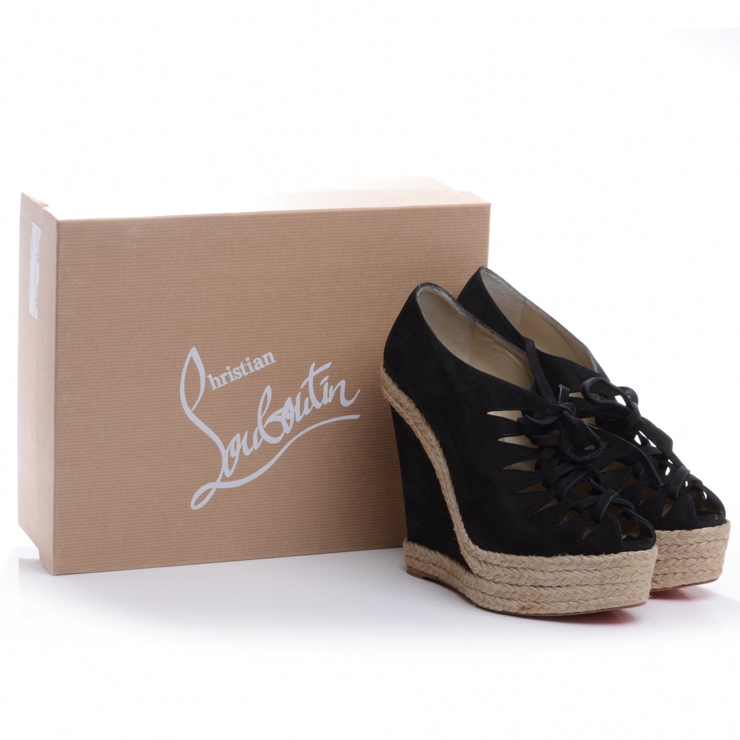 Suede Viva Boom 140 Espadrille Booties 39 Black