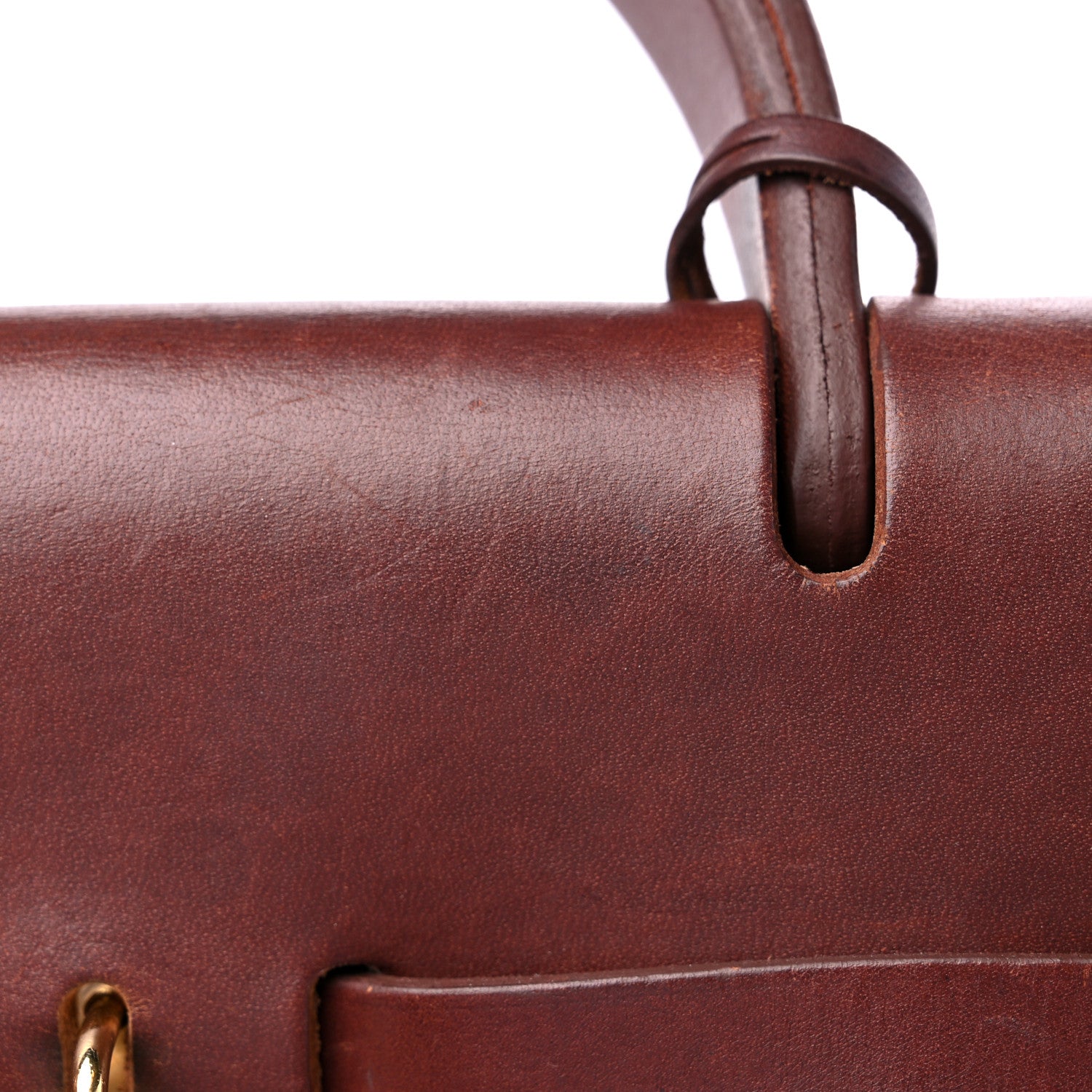 Hermes Toile Vache Calfskin Herbag 30 PM Backpack Havane 17 of 22