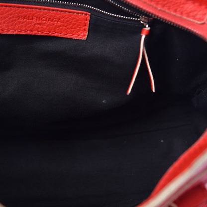Balenciaga Supple Grained Calfskin Classic Silver Hardware Highlight City Rouge Fraise 9 of 16