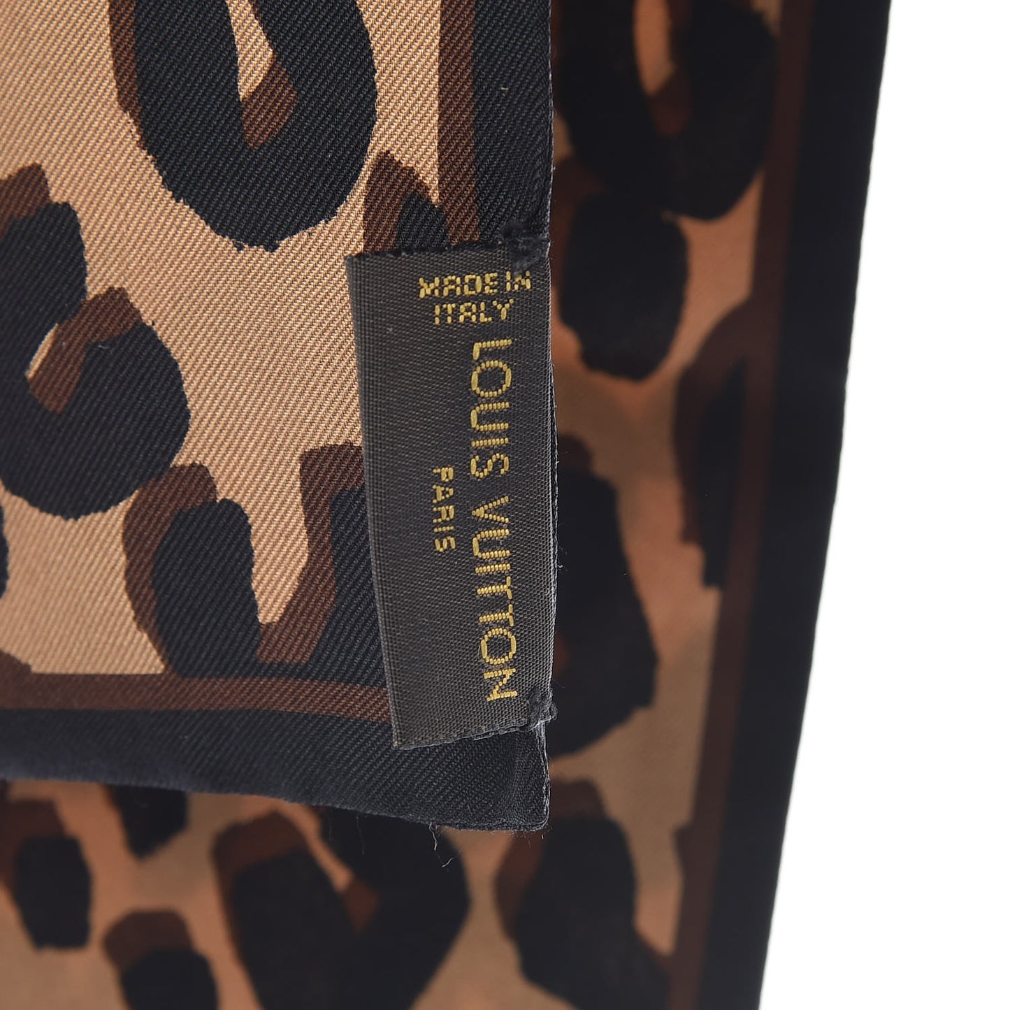 Silk Leopard Bandeau Scarf Marron