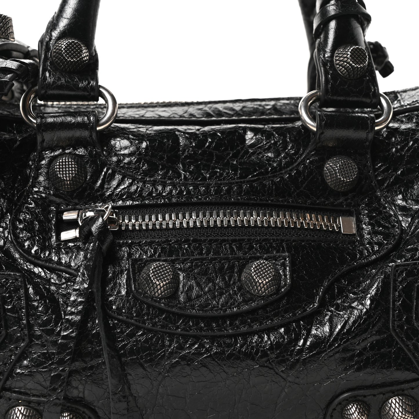 Agneau Arena Mini Le Cagole Duffle Crossbody Bag Black