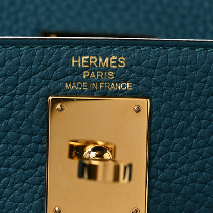 Hermes Taurillon Clemence Kelly Ado Backpack Vert Bosphore 6 of 8
