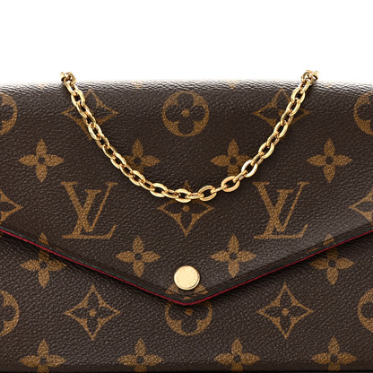 Louis Vuitton Monogram Pochette Felicie Chain Wallet Fuchsia 8 of 11