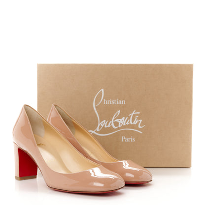 Christian Louboutin Patent Cadrilla 70 Pumps 38.5 Nude 8 of 8