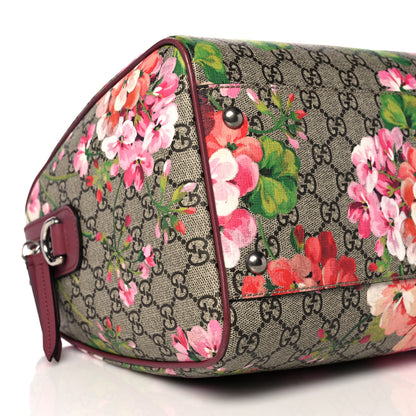 Gucci GG Supreme Monogram Blooms Medium Boston Beige Multicolor Dry Rose 9 of 13