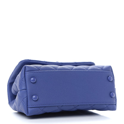 Chanel Caviar Quilted Incognito Extra Mini Coco Handle Flap Blue 4 of 9