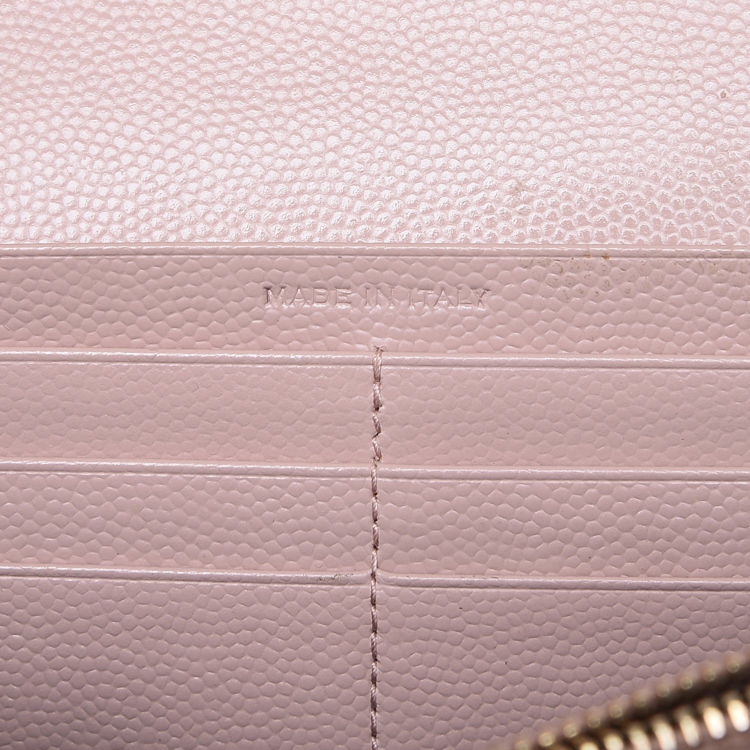 Saint Laurent Grain De Poudre Matelasse Chevron Monogram Flap Wallet Pale Pink 8 of 10