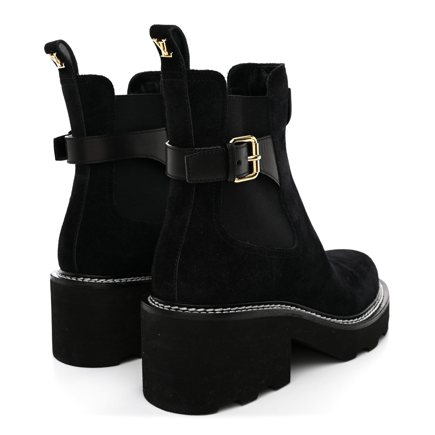 LV Suede Beaubourge Ankle Boot 39 Black