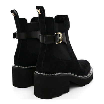 Louis Vuitton LV Suede Beaubourge Ankle Boot 39 Black 5 of 9