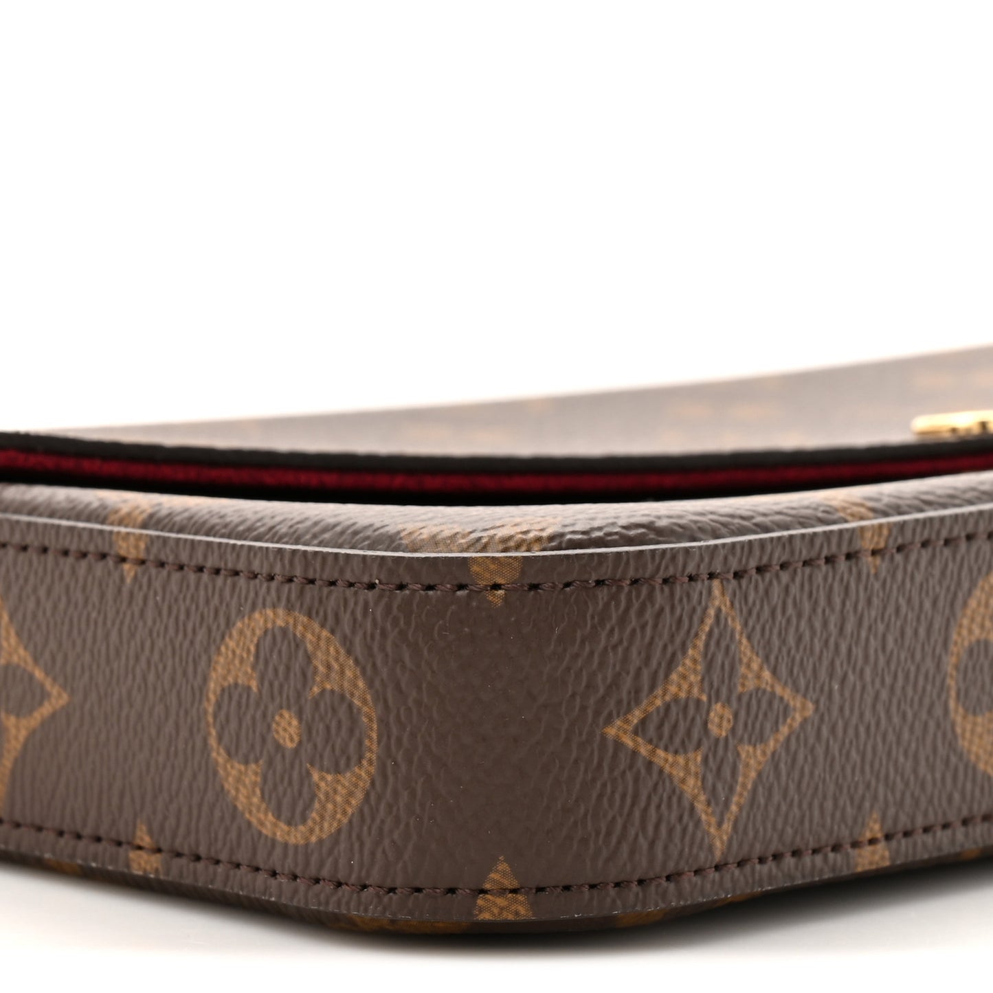 Monogram Pochette Felicie Chain Wallet Fuchsia