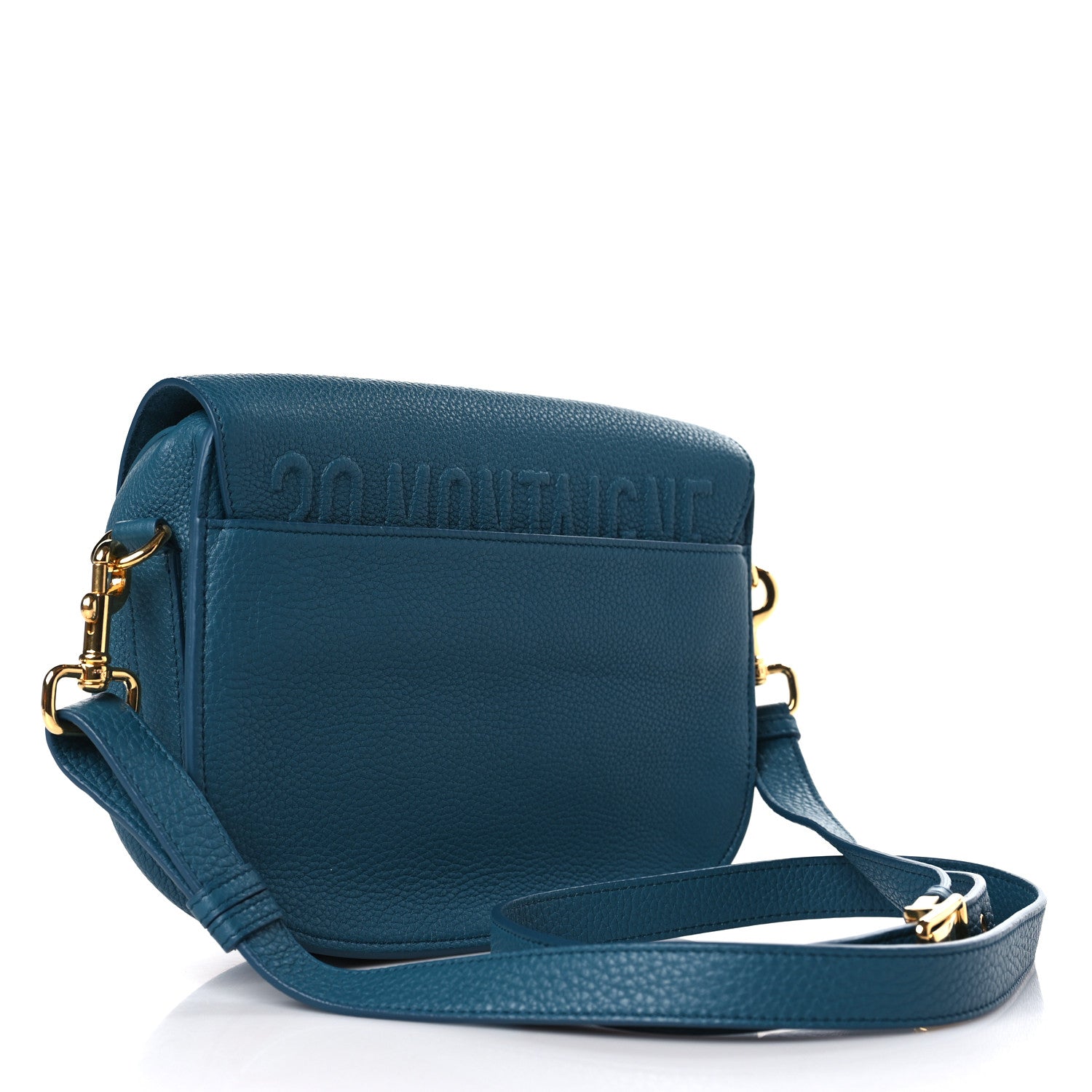 Christian Dior Grained Calfskin Medium Bobby Flap Steel Blue 3 of 9