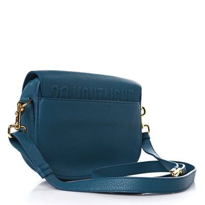 Christian Dior Grained Calfskin Medium Bobby Flap Steel Blue 3 of 9