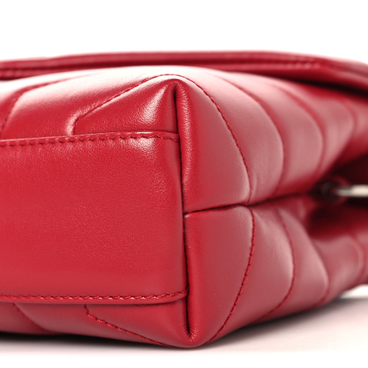 Saint Laurent Calfskin Y Quilted Monogram Toy Loulou Crossbody Bag New Lipstick 10 of 11