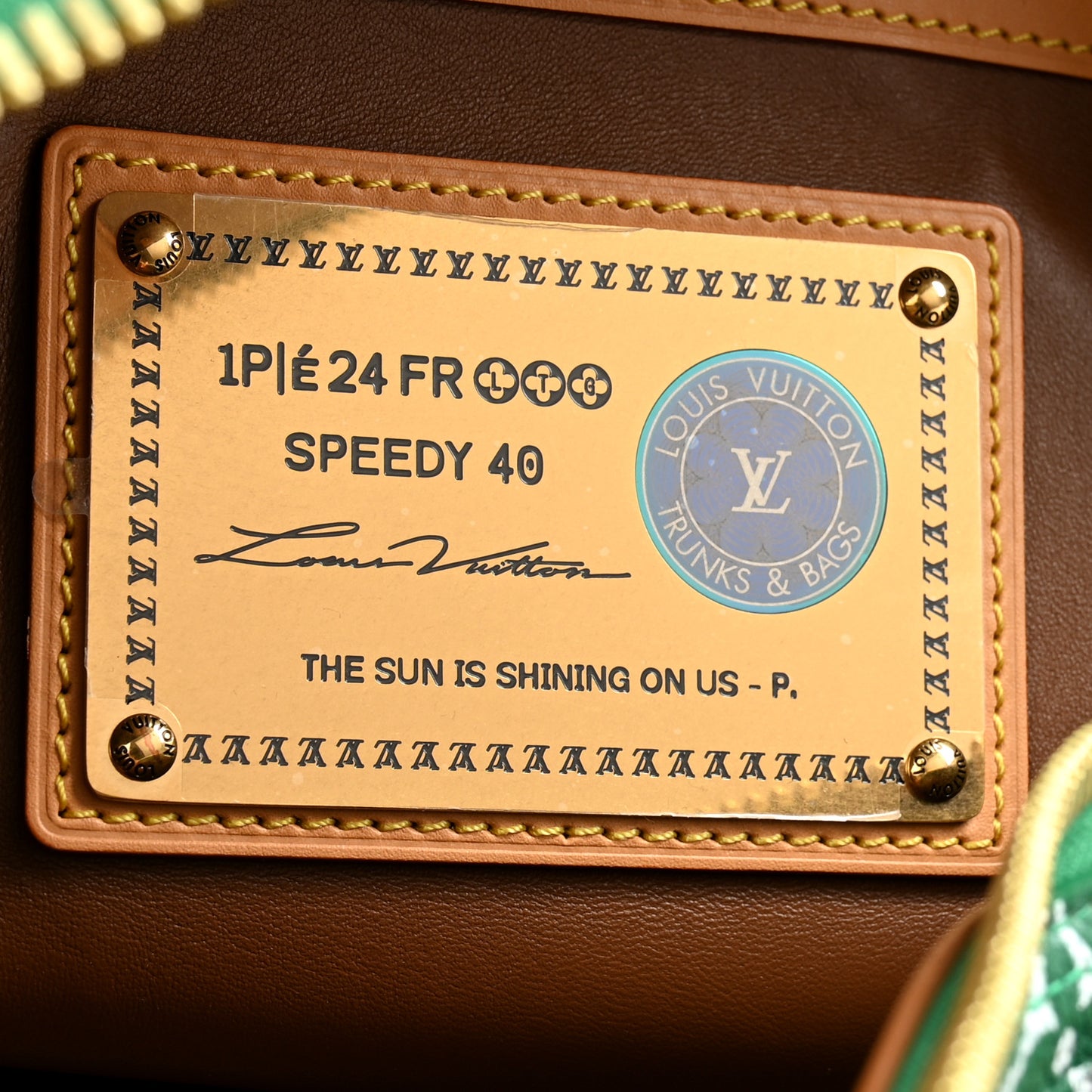Calfskin Monogram Speedy P9 Bandouliere 40 Green