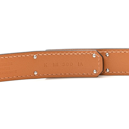 Hermes Metallic Chevre Chamkilight Kelly Belt Argent 3 of 4