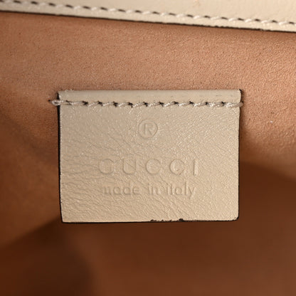 Gucci Wonka Grain Calfskin Mini Diana Tote Bag Mystic White Orange Fluo 6 of 11