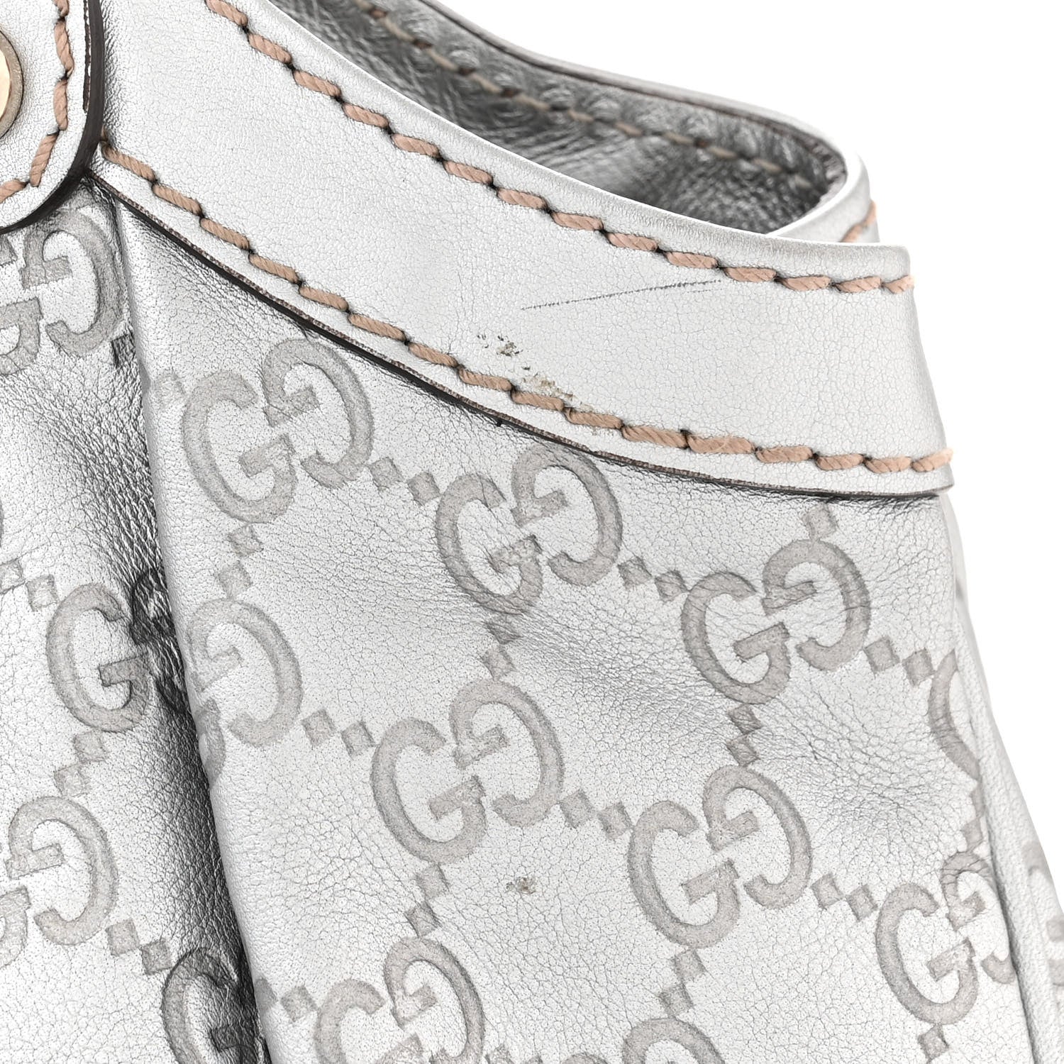 Gucci Guccissima Medium Sukey Tote Silver 11 of 12