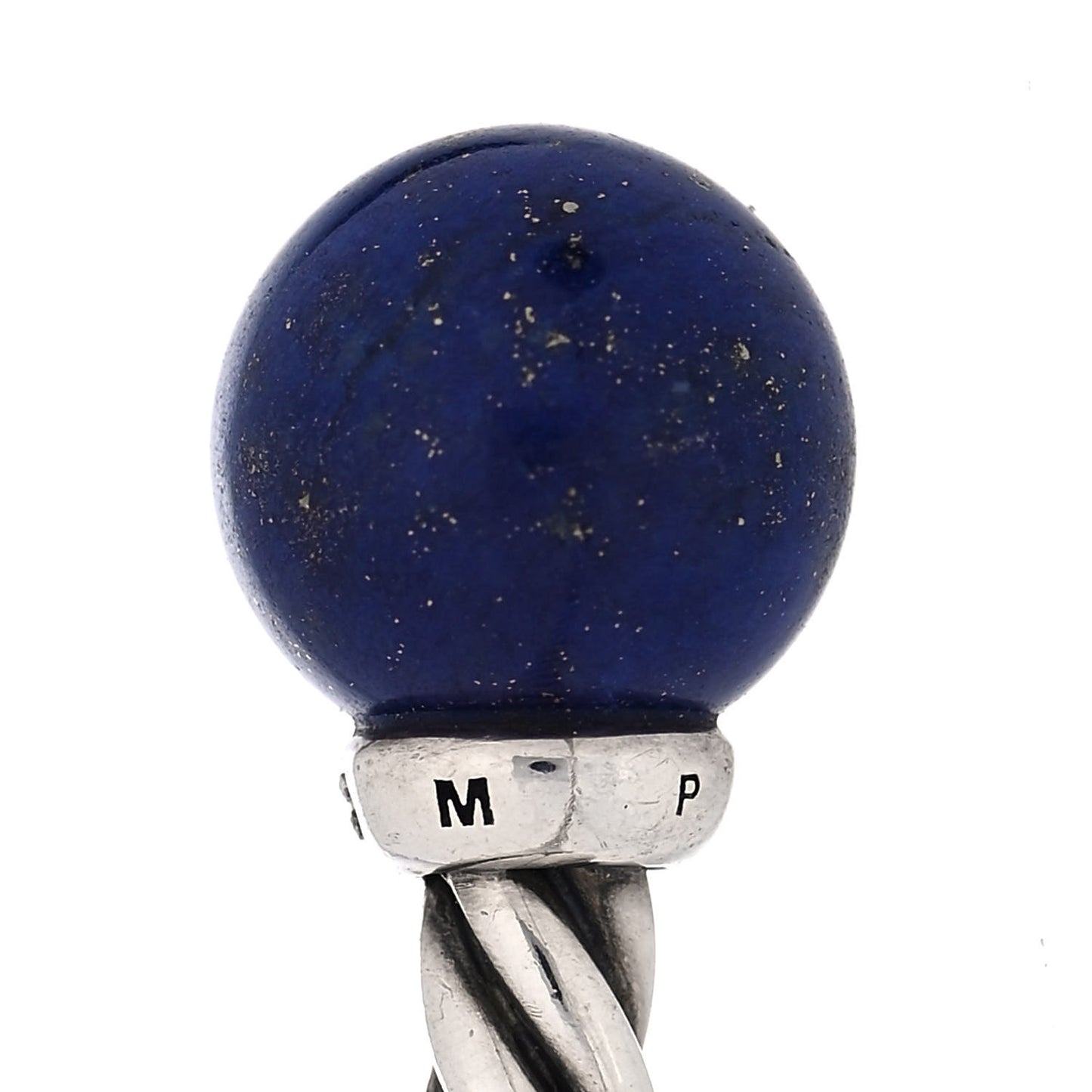 Sterling Silver Diamond Lapis Lazuli 9mm Solari Bracelet