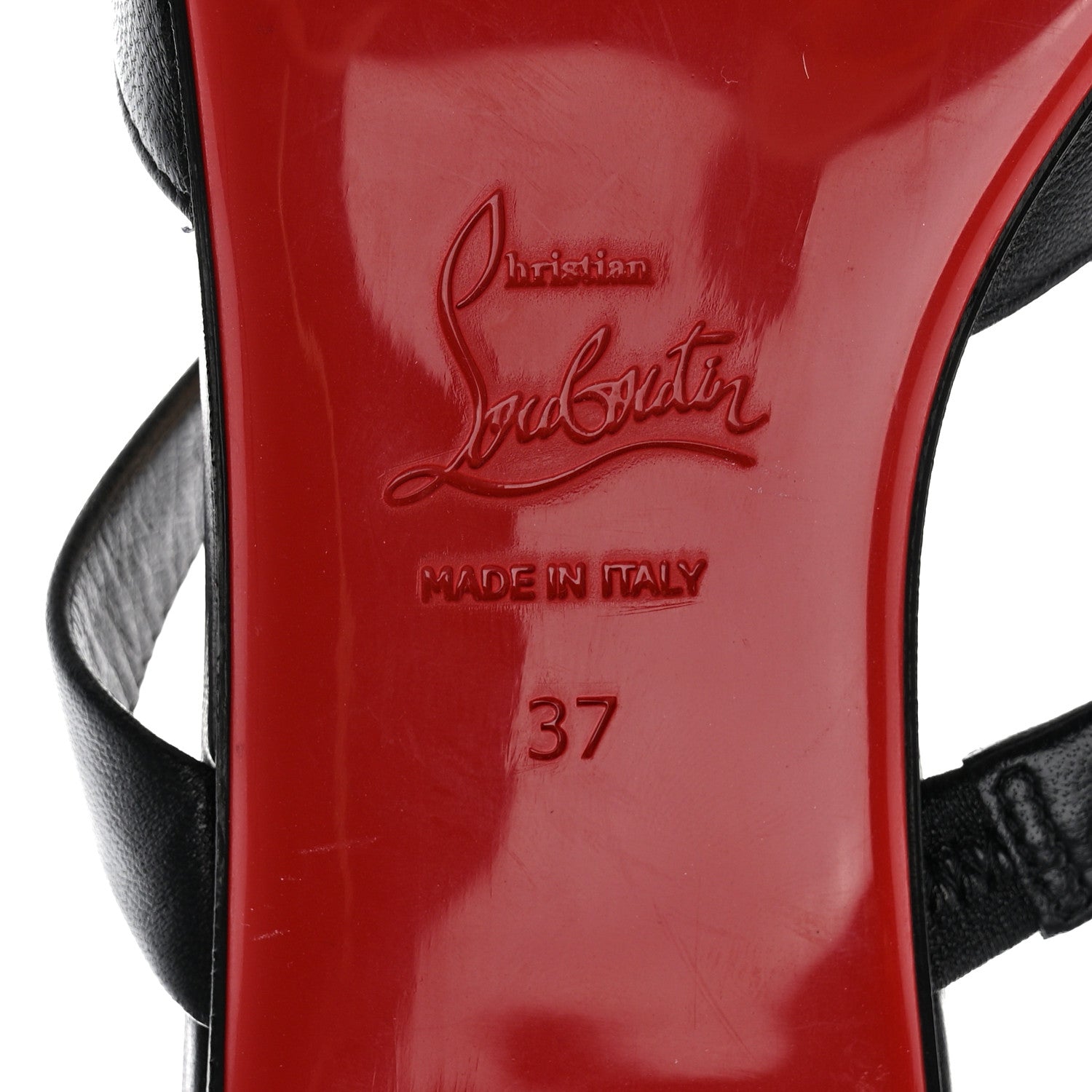 Christian Louboutin Nappa Choc Lock Flats 37 Black 6 of 9