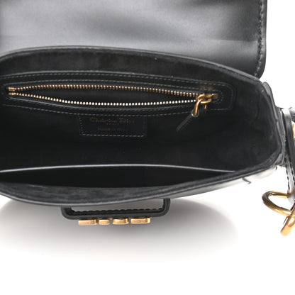 Christian Dior Calfskin D Fence Saddle Bag Black 6 of 8