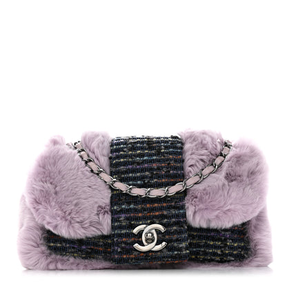 Chanel Rabbit Fur Tweed Small Fantasy Flap Lilac 1 of 10